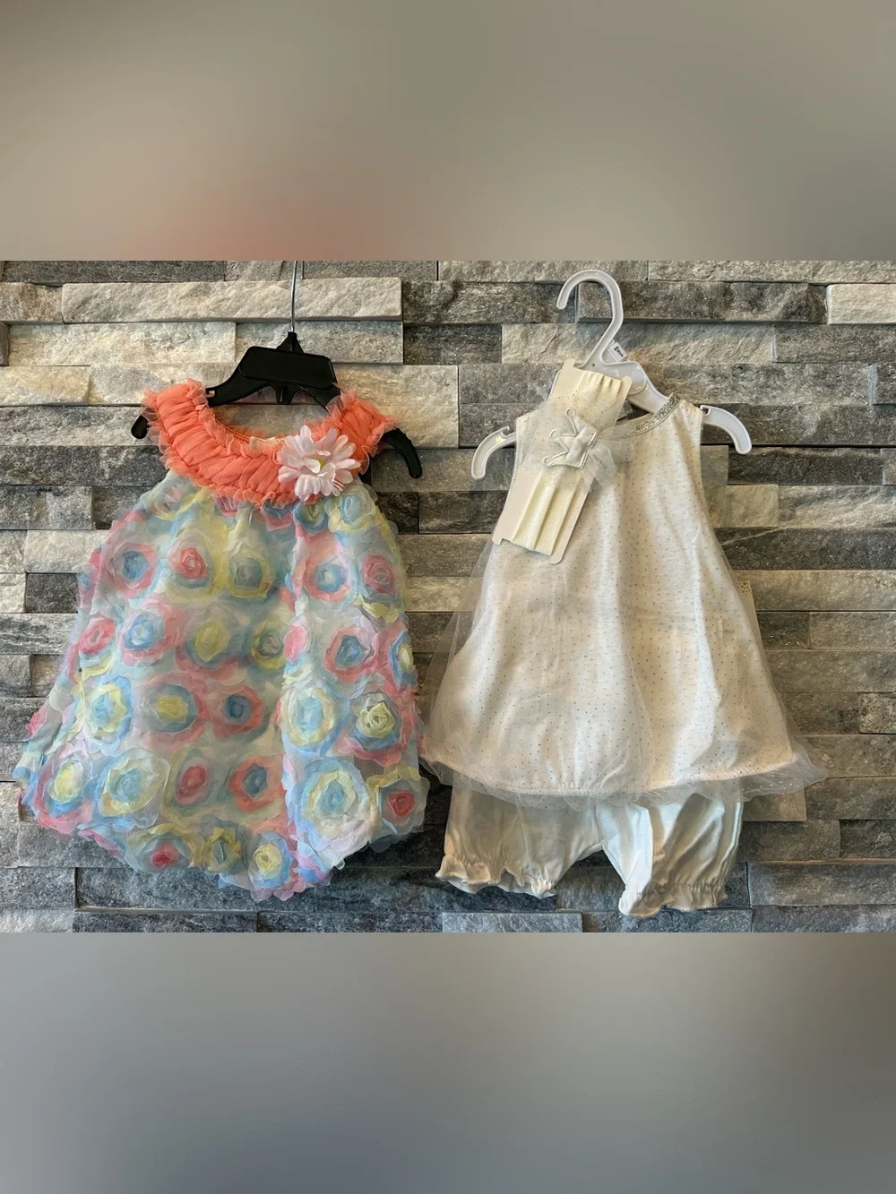 Baby Girls Dress Lot Little Lass 12M & NWT Sparkle Dress 6-9M Special Occasion